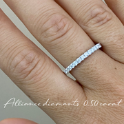 Alliance Gabriela diamants ronds 0.50 carat or rose